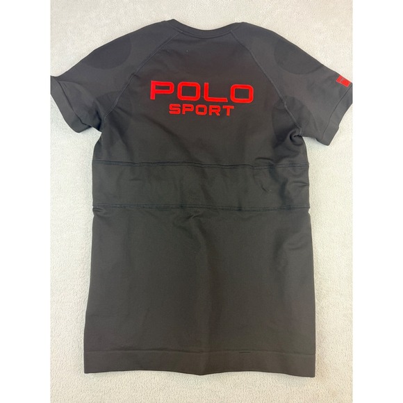 Polo Sport Ralph Lauren Black‎ PoloTech Vented Performance Top XL Large Point - Picture 3 of 3